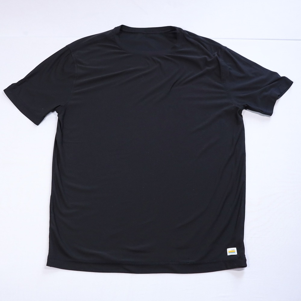 Vuori Strato Tech Performance T-Shirt Men S Black V126 Short Sleeve Athletic Tee